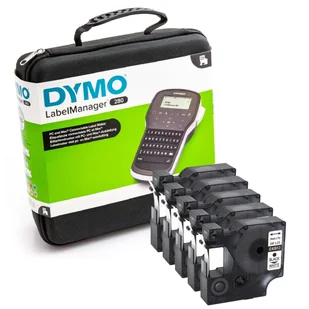 Drukarka etykiet DYMO LabelManager 280 180dpi / do 12mm / PC / MAC / USB / z 5 szt. taśm D1 40913 i walizką w zestawie KUP z zamiennikami i oszczędzaj! - ZADZWOŃ 730 811 399 - Drukarki kart i etykiet - miniaturka - grafika 1