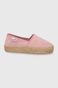 Love Moschino Espadryle skórzane - Espadryle damskie - miniaturka - grafika 1