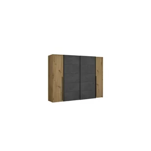 Szafa Przesuwna 270 NRGS82511-C752 Narago Forte Dąb Artisan, Beton Ciemnoszary - Szafy - miniaturka - grafika 1