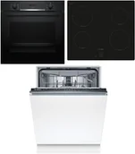 Zestawy AGD - Zestaw AGD do zabudowy Bosch Piekarnik elektryczny HBA534EB0 + Płyta indukcyjna PUG611AA5E + Zmywarka SMV25EX02E - miniaturka - grafika 1
