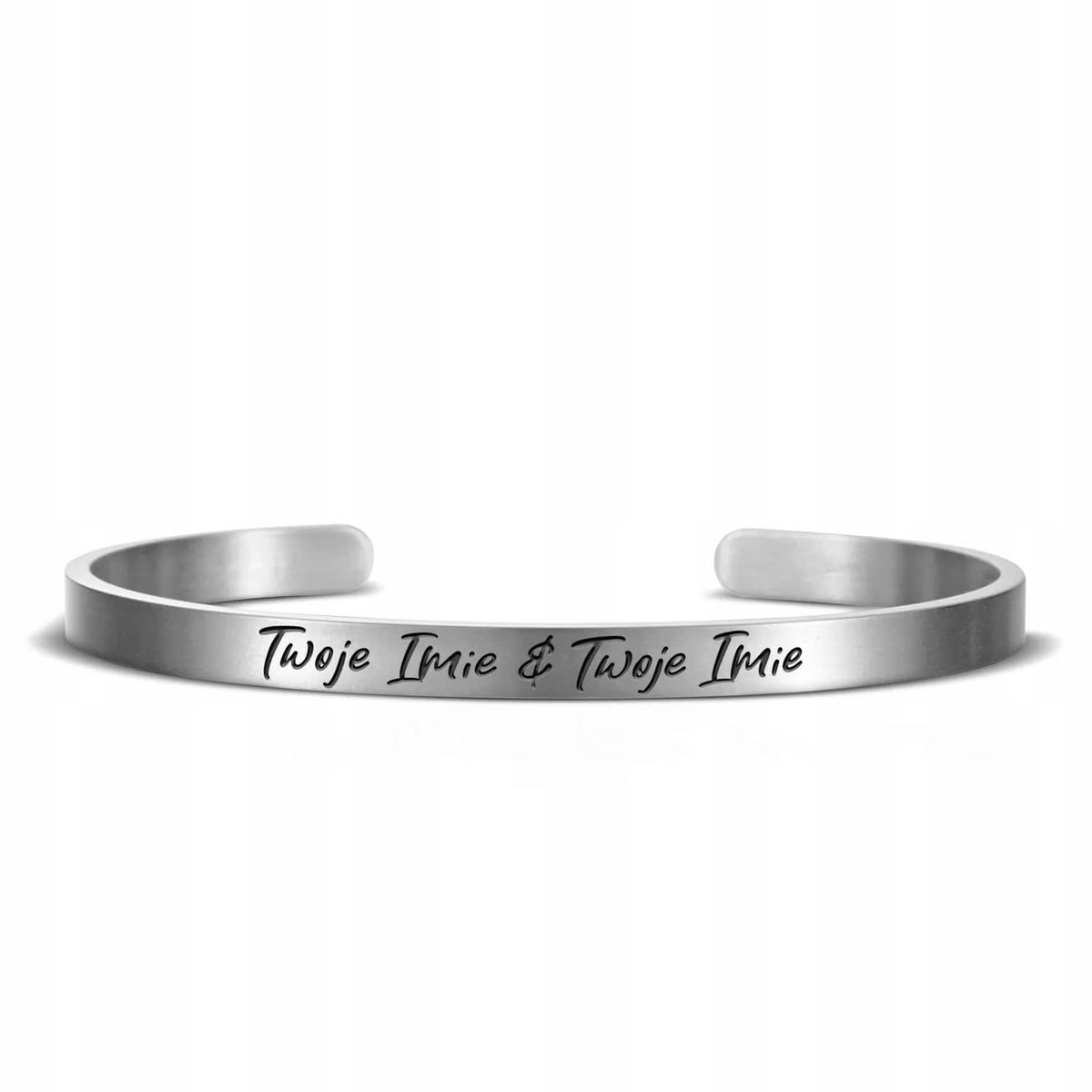 BRANSOLETKA Srebrna z GRAWEREM Personalizowany PREZENT NA WALENTYNKI Wzory