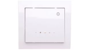 Ospel Kier Łącznik zwierny światło z podświetleniem 10A/250~, IP20 Biały - ŁP-5W - Wyłączniki światła i elektryczne - miniaturka - grafika 2