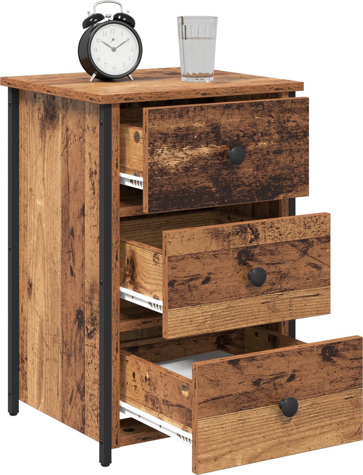 vidaXL Stół ze starego drewna Stare drewno MDF, Płyta wiórowa, Metal