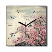 Zegary - Cichy zegar na płótnie Drzewo kwiaty kaczki 30x30, Coloray - miniaturka - grafika 1