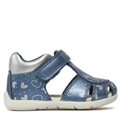 Buty dla dziewczynek - Sandały Geox B Elthan Girl B451QC 000NF C4206 Niebieski - miniaturka - grafika 1