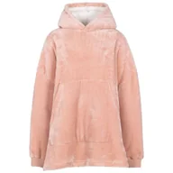 Koce - Koc Oversized Z Kapturem Dla Dorosłych Unisex (OS / Jasnoróżowy) - miniaturka - grafika 1
