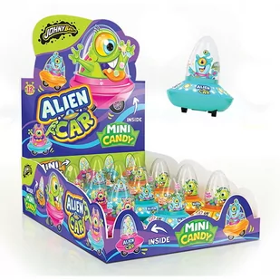 JOHNY BEE ALIEN CAR CUKIERKI PUDROWE (8G) 12SZT - Inne słodycze - miniaturka - grafika 1
