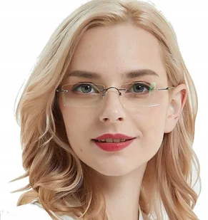 Okulary bezramkowe korekcyjne do czytania +1 - +4 - Okulary korekcyjne, oprawki, szkła - miniaturka - grafika 1