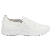 Slip on damskie - Queen Bee Lekkie Trampki Slip On białe - ButyModne - miniaturka - grafika 1