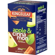 Herbata - Kingsleaf APPLE & CINNAMON herbata owocowa JABŁKO CYNAMON STEWIA CYKORIA napar bez kofeiny saszetki - 20 x 1,8 g - miniaturka - grafika 1