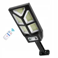 Lampy ogrodowe - LAMPA Latarnia LED SOLARNA ULICZNA 182LED + UCHWYT - miniaturka - grafika 1