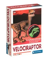Masy plastyczne - Clementoni Skamieniałości Świecący Dinozaur Velociraptor 97868 - miniaturka - grafika 1