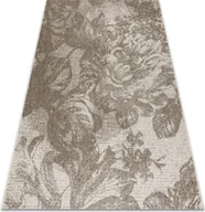 Dywany - DYWAN SZNURKOWY SIZAL FLOORLUX 20491 KWIATY szampański / ciemnoszary beżowy 120x170 cm - miniaturka - grafika 1