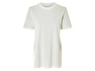 Bluzki ciążowe - esmara® Koszulka ciążowa damska z biobawełny (Biały, L(44/46)) - miniaturka - grafika 1