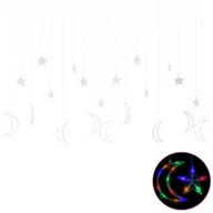 Oświetlenie świąteczne - vidaXL Lampki świąteczne z gwiazdkami i księżycami, na pilota, 345 LED - miniaturka - grafika 1