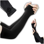 Pozostała odzież dla rowerzystów - RĘKAWY CHŁODZĄCE NA RĘCE PARA RĘKAWÓW NA UPAŁY UNIWERSALNE 2 SZTUKI CZARNE - miniaturka - grafika 1