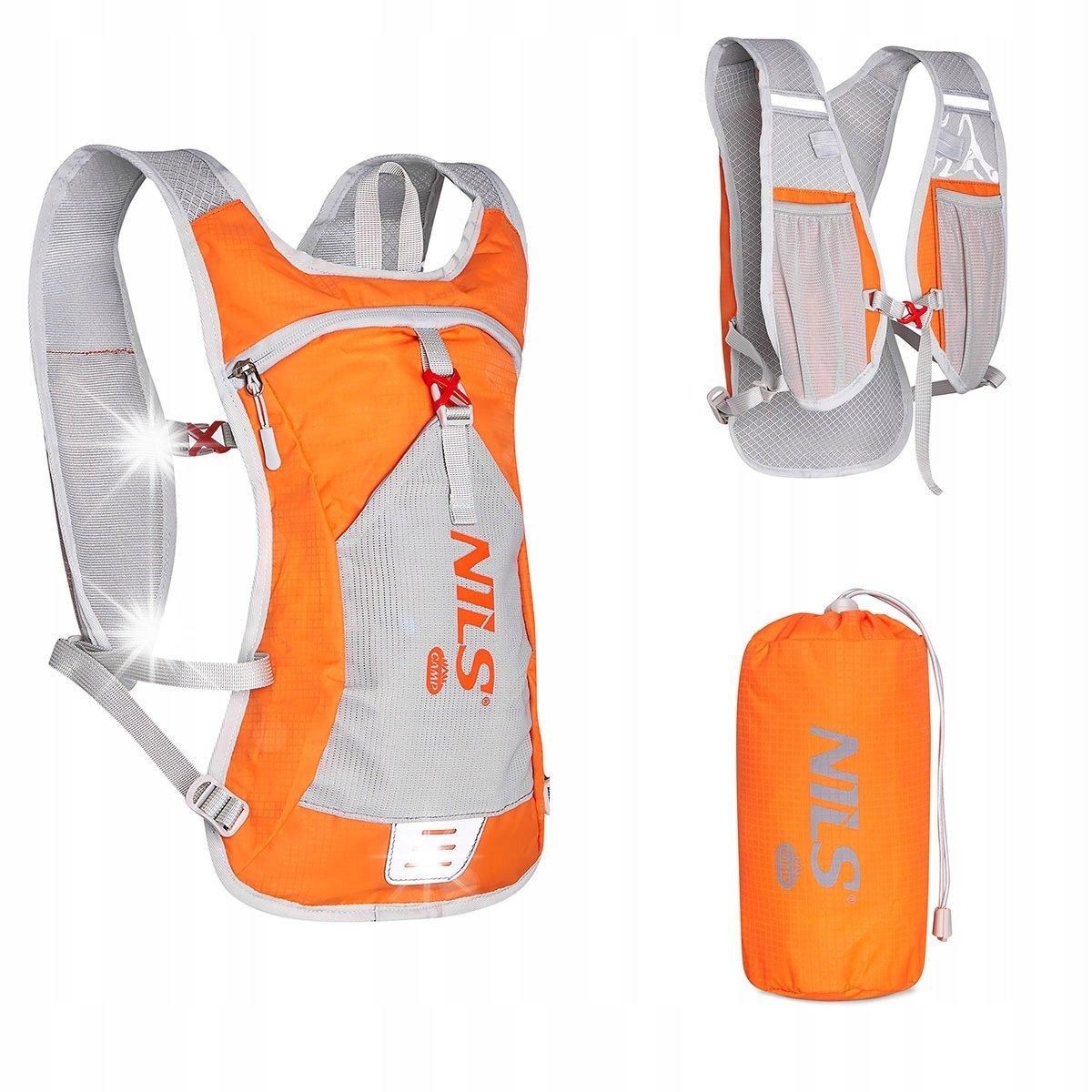 NILS CAMP NC1708 TRIPPER Plecak Biegowy Rowerowy 10 L Sportowy Pomarańczowy