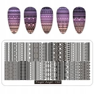 Blaszka Płytka do Stempli do zdobienia Paznokci - Ozdoby do paznokci - miniaturka - grafika 50