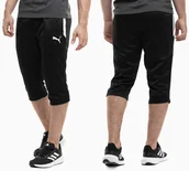 Dresy męskie - PUMA spodnie męskie sportowe spodenki 3/4 treningowe teamLIGA roz. L - miniaturka - grafika 1