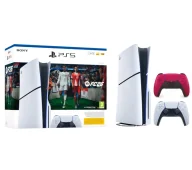 Konsole Playstation - Sony PlayStation 5 Slim E Chassis PS5 1TB z napędem EA SPORTS FC 26 Bundle + Dodatkowy Pad Czerwony - miniaturka - grafika 1