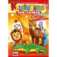 Kolorowanki, wyklejanki - Niko Kolorowanka. Liczę i koloruję. Zwierzęta Alicja Groszek - Abramowicz - miniaturka - grafika 1