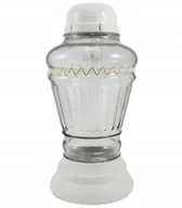 Lampiony i znicze - Znicz Solarny Z Opaską Lampion Szklany Biały - miniaturka - grafika 1