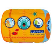 Szczoteczki do zębów dla dzieci - Curaprox Kids, zestaw podróżny, pomarańczowy - miniaturka - grafika 1