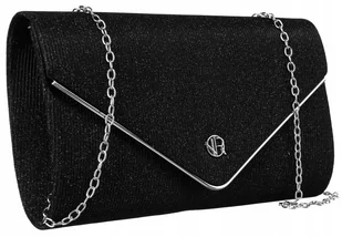 Elegancka, brokatowa kopertówka na łańcuszku - Rovicky - Torebki damskie - miniaturka - grafika 1