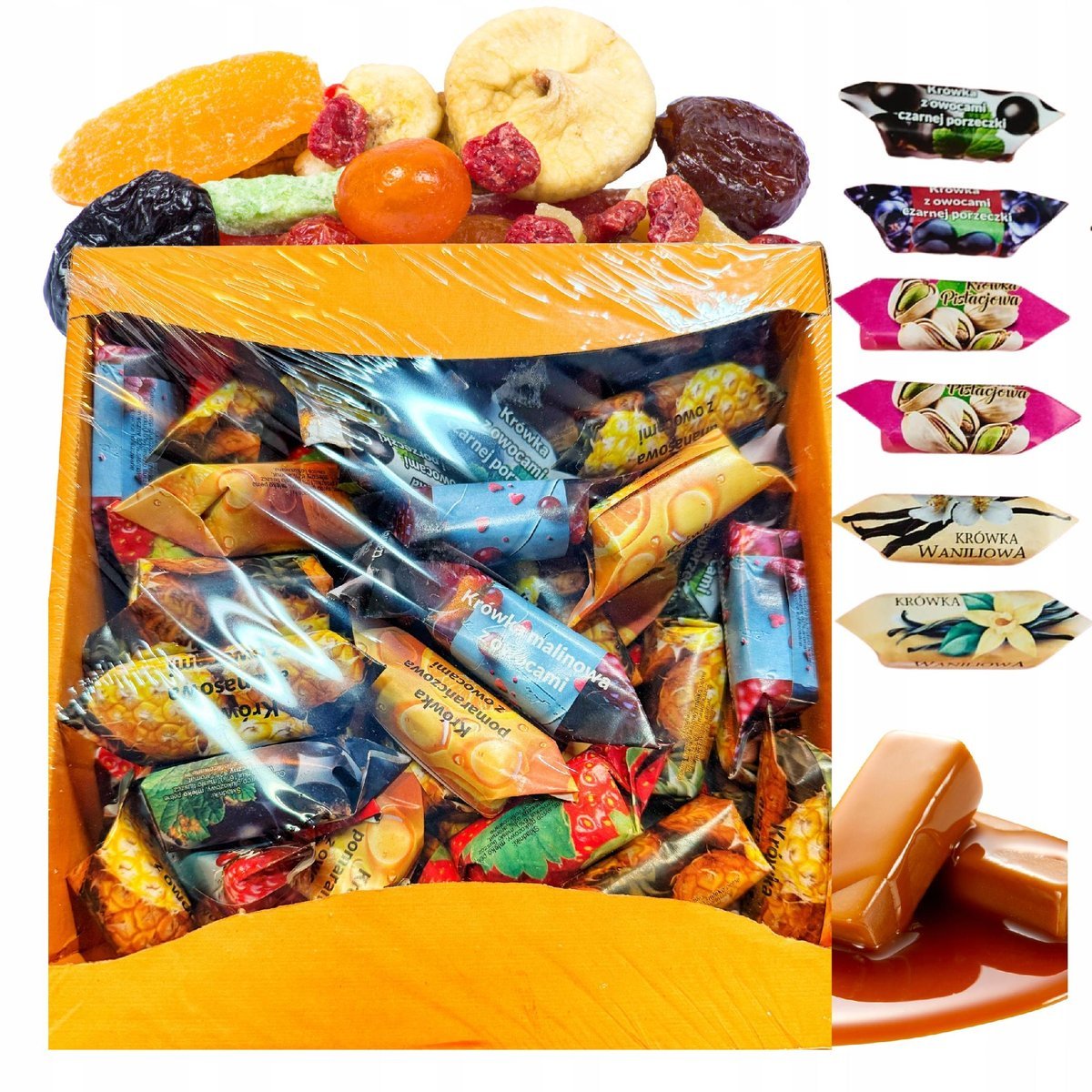 Krówki Bidziny Owoce Liofilizowane MIX Pyszne z Owocami 1 kg 1000 g