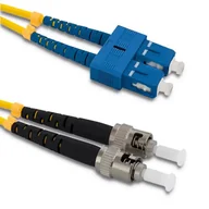 Patchcordy - Qoltec Optic Patchcord SC/UPC ST/UPC SM 9/125 G652D 2m 54060 - miniaturka - grafika 1