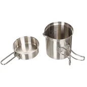 Kuchnia turystyczne i akcesoria - MFH Zestaw stalowych naczyń turystycznych Fox Outdoor (33310) 33310 - miniaturka - grafika 1