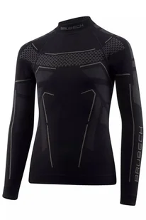 Bluza termoaktywna dziecięca Junior Brubeck Thermo LS1612J czarny - Odzież sportowa dziecięca - miniaturka - grafika 1