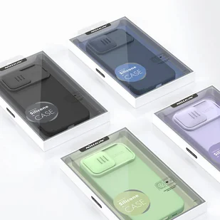 Nillkin CamShield Silky Silicone Case etui iPhone 14 Pro pokrowiec z osłoną na aparat zielony - Etui i futerały do telefonów - miniaturka - grafika 15