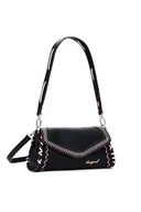 Torebki damskie - Desigual Unisex's Bag_Manhattan_pespuntes ACROSSBODYBAG, czarny/biały, jeden rozmiar, czarny/biały, Rozmiar Uniwersalny - miniaturka - grafika 1