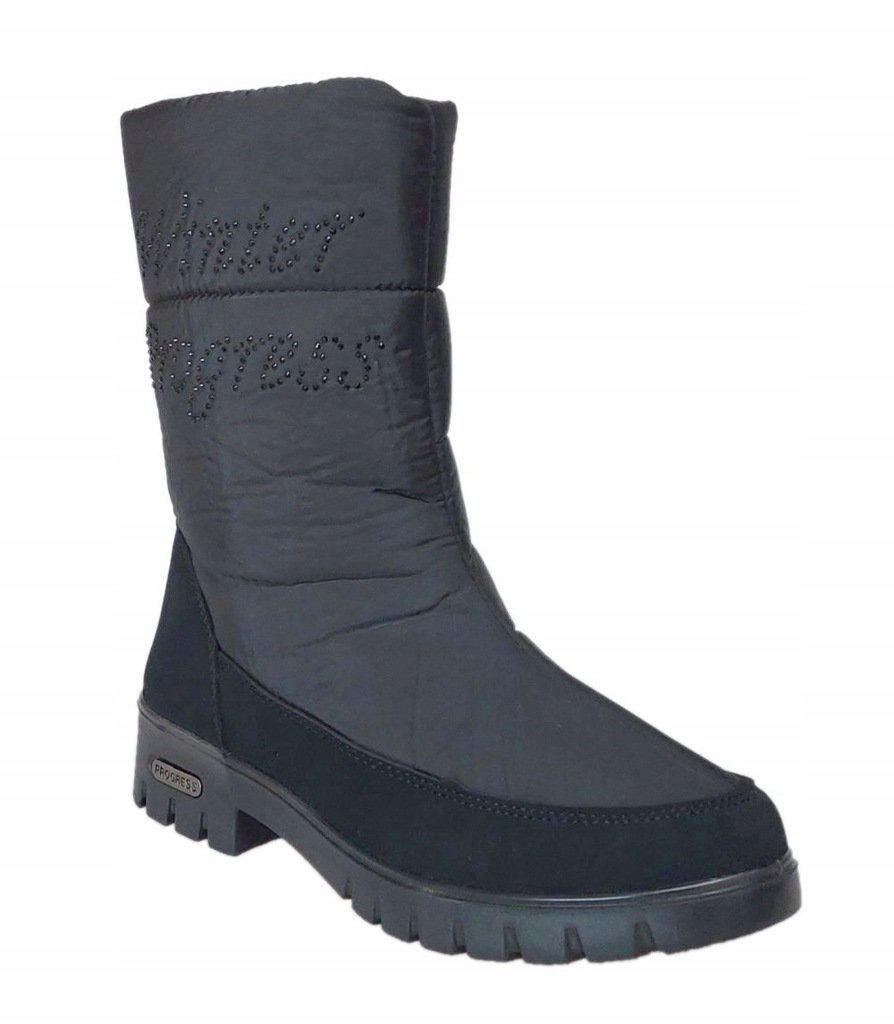 Damskie buty śniegowce Progress PROGJ-22-137 czarny 41
