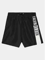 Spodenki damskie - Calvin Klein Swimwear Szorty kąpielowe KV0KV00035 Czarny Regular Fit - miniaturka - grafika 1