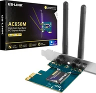 Karty sieciowe - Karta Sieciowa Adapter Wewnętrzny PCI-E DUAL Dwie Anteny 650 Mbps null - miniaturka - grafika 1