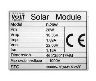 Panel solarny polimorficzny 12V 20W SILVER VOLT POLSKA - Zestawy solarne - miniaturka - grafika 3