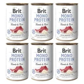 Mokra karma dla psów - Brit Mono Protein z jagnięciną i ryżem 6 x 400 g - miniaturka - grafika 1
