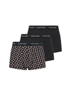 Majtki męskie - Calvin Klein Bokserki Męskie 3 Pary Low Rise Trunk Black 000Nb3055A X1L S - miniaturka - grafika 1
