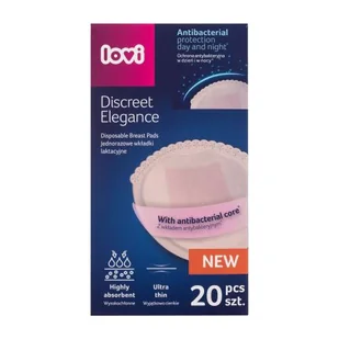 LOVI Discreet Elegance Antibacterial Breast Pads Beige wkładki do biustonosza 1 szt dla kobiet - Akcesoria do karmienia - miniaturka - grafika 1