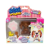 Figurki dla dzieci - Brudaski w kąpieli - zestaw bonusowy  Beagle biało-żółty - miniaturka - grafika 1