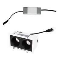 Lampy ogrodowe - Wpustowa lampa z zasilaczem i modułem LED Modular H180.01 + HM180 2L + HT180 6W ON/OFF Maxlight LED 6W 3000K czarna biała - miniaturka - grafika 1