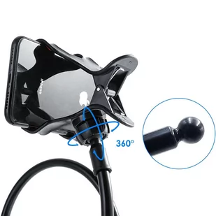 Uchwyt elastyczny Alogy z klipsem na biurko statyw giętki Holder uniwersalny na telefon / Czarny - Statywy fotograficzne - miniaturka - grafika 2