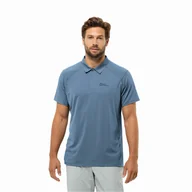 Koszulki męskie - Męska koszulka polo Jack Wolfskin PRELIGHT CHILL POLO M elemental blue - M - miniaturka - grafika 1