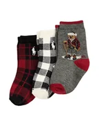 Skarpetki dla dzieci - Polo Ralph Lauren Zestaw 3 par wysokich skarpet dziecięcych 441P03158001 Kolorowy - miniaturka - grafika 1