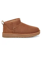 Botki damskie - UGG Skórzane botki w kolorze jasnobrązowym - miniaturka - grafika 1