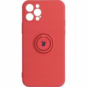 Etui i futerały do telefonów - Bizon Etui Case Silicone Ring iPhone 12 Pro ciemny róż BCSRIP12PRD - miniaturka - grafika 1