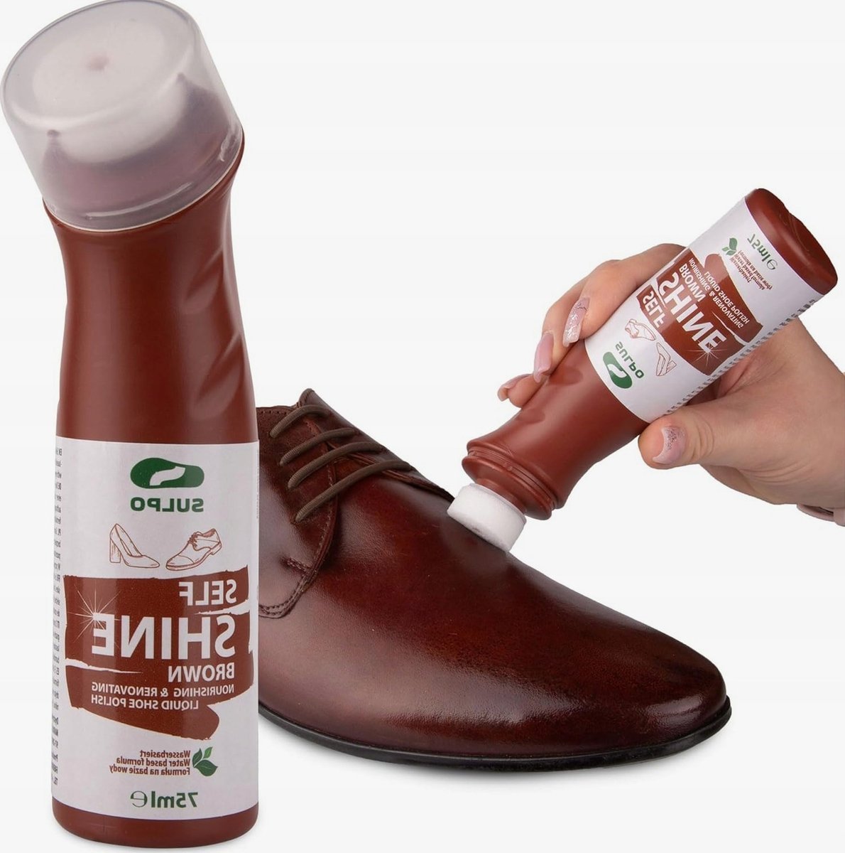 PASTA DO BUTÓW PŁYNNA NABŁYSZCZAJĄCA 75ML BEZBARWNA DO SKÓR Z APLIKATOREM