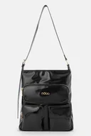 Torebki damskie - Torebka na ramię z kieszeniami Nobo naplak czarna - miniaturka - grafika 1